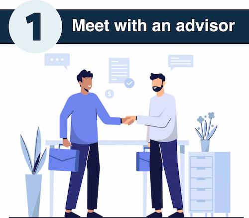 Meet with advisor illustration